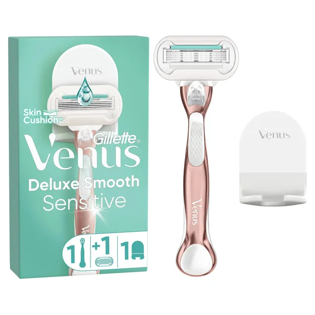 gillette-venus-deluxe-smooth-sensitive-rasierer-ros-gold-1-klinge image 1