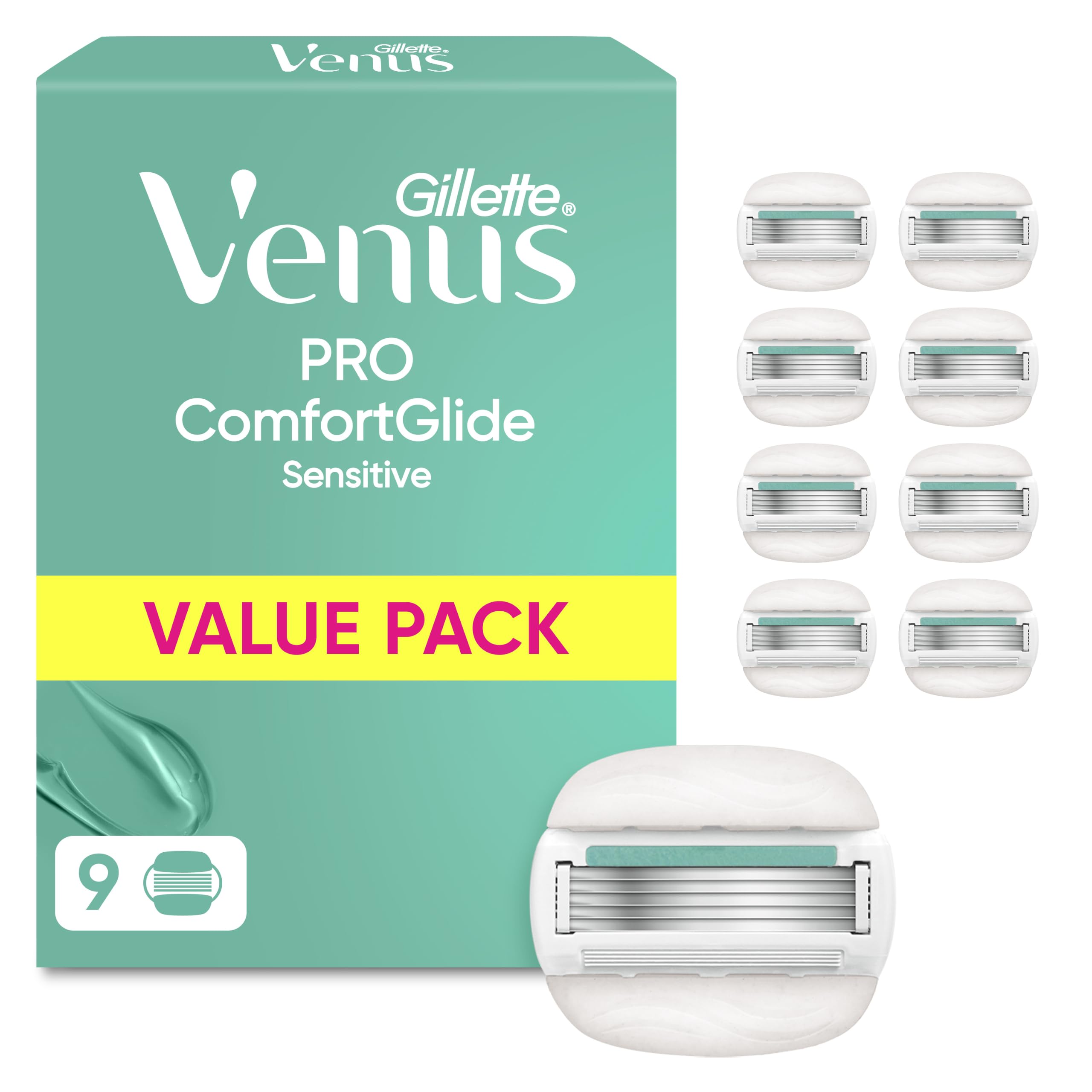 gillette-venus-pro-comfortglide-sensitive-ersatzklingen-9er-aloe image 1