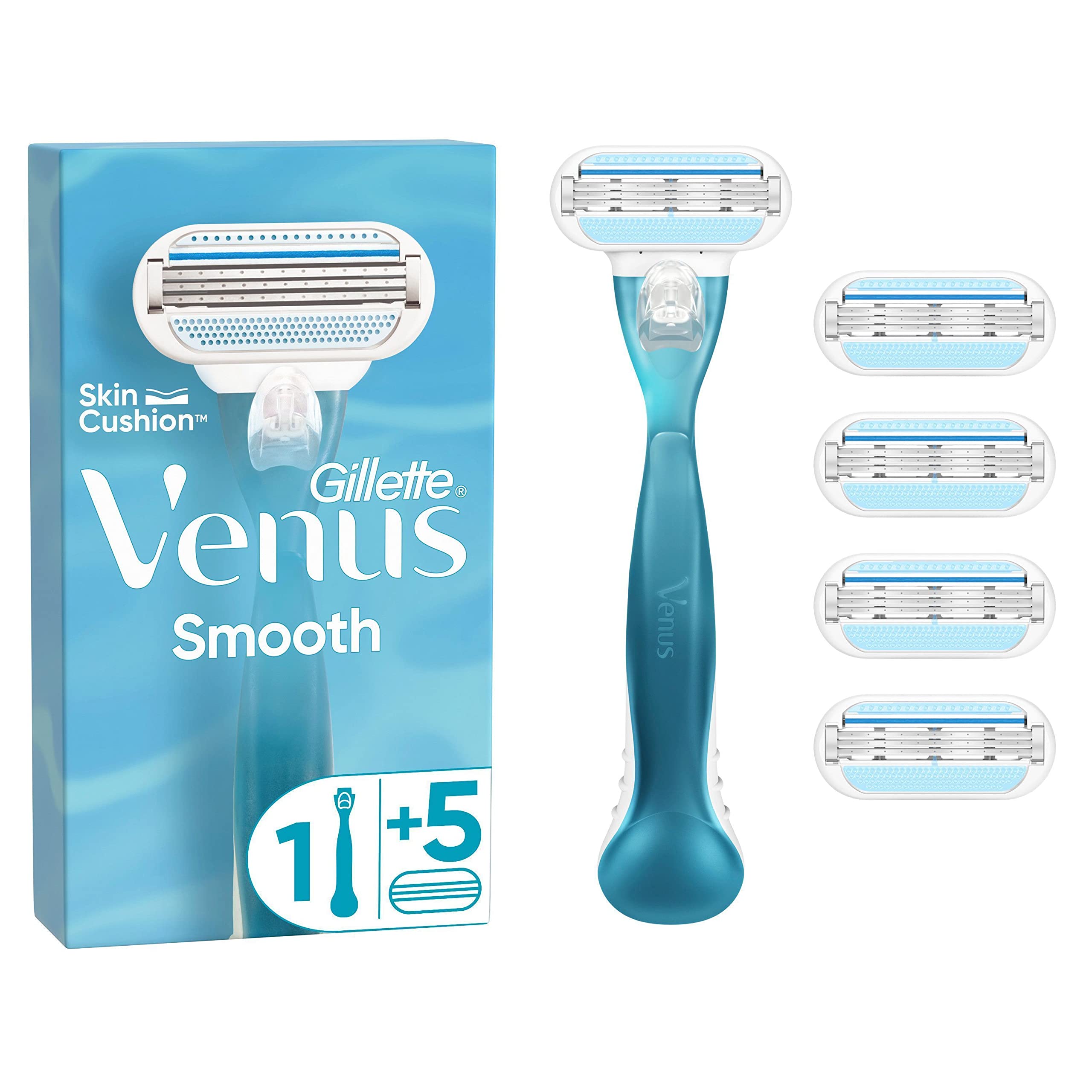 gillette-venus-smooth-rasierer-damen-blau-3-klingen-empfindlich image 7