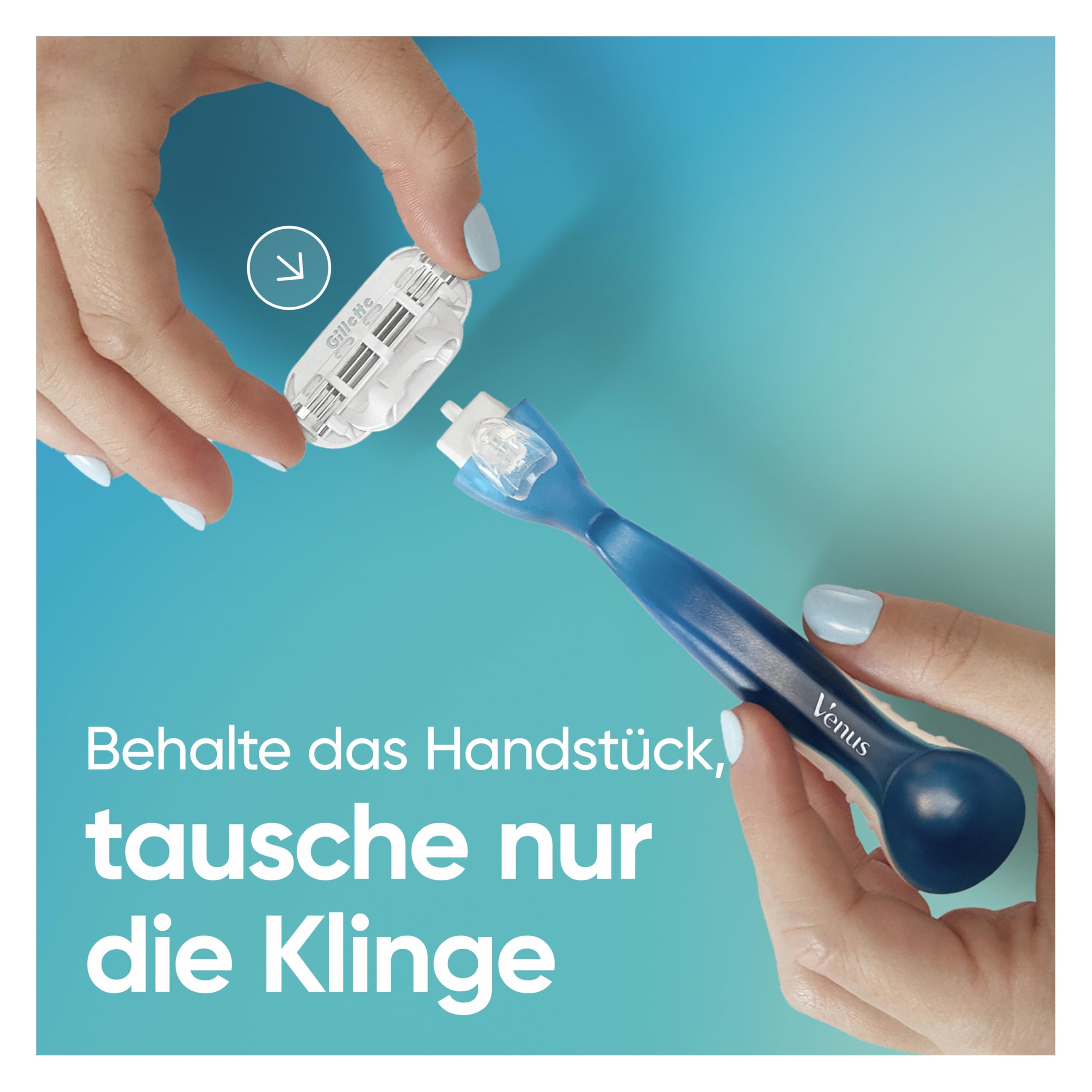 gillette-venus-smooth-rasierer-damen-blau-3-klingen-empfindlich image 5