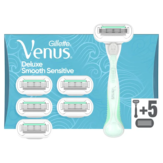 gillette-venus-extra-smooth-sensitive-rasierer-6-klingen-5-fach image 1