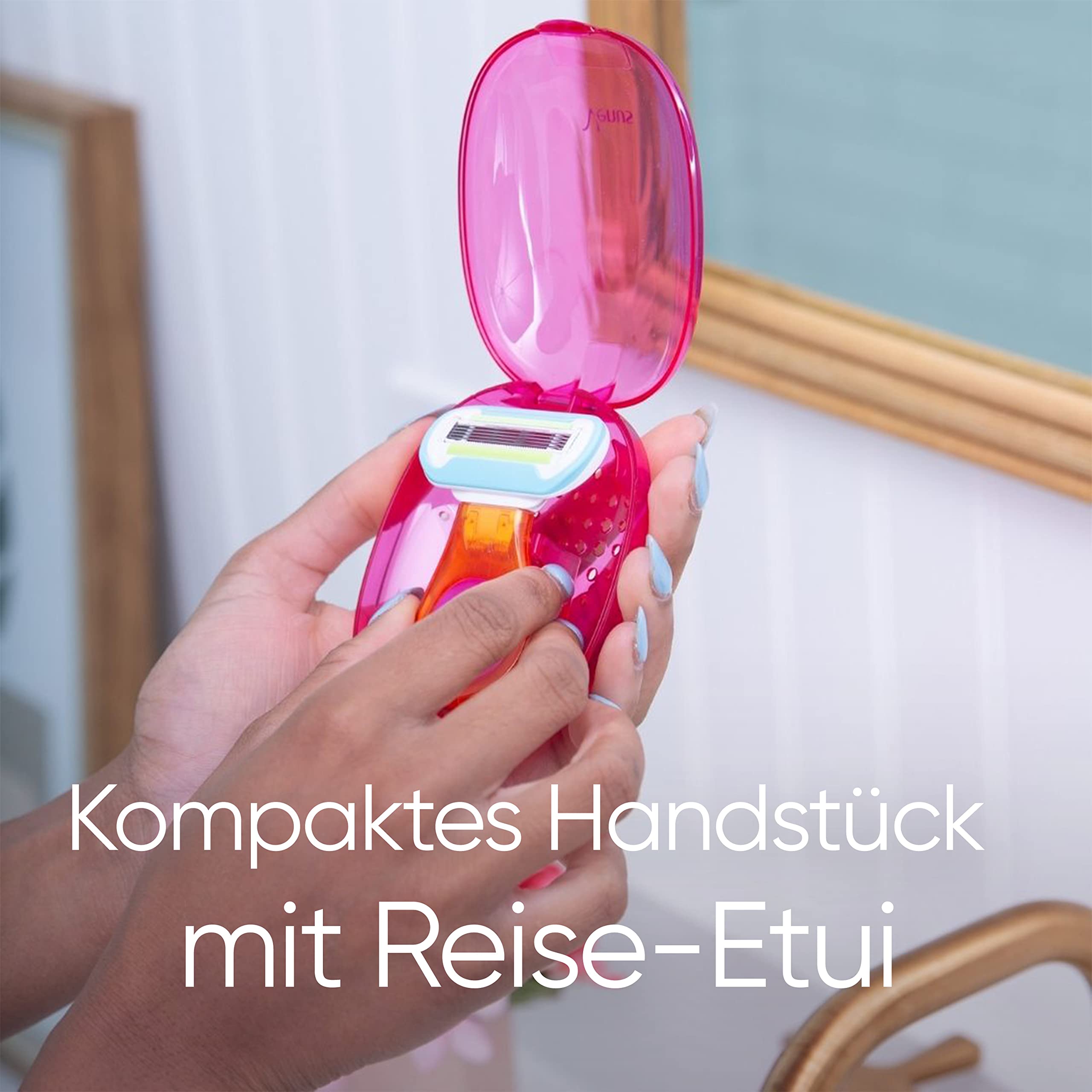 gillette-venus-extra-smooth-snap-rasierer-rosa-5-klingen-reise-etui image 5