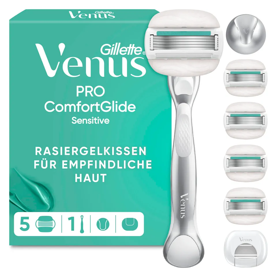 gillette-venus-pro-comfortglide-rasierer-damen-silber-6-klingen image 1