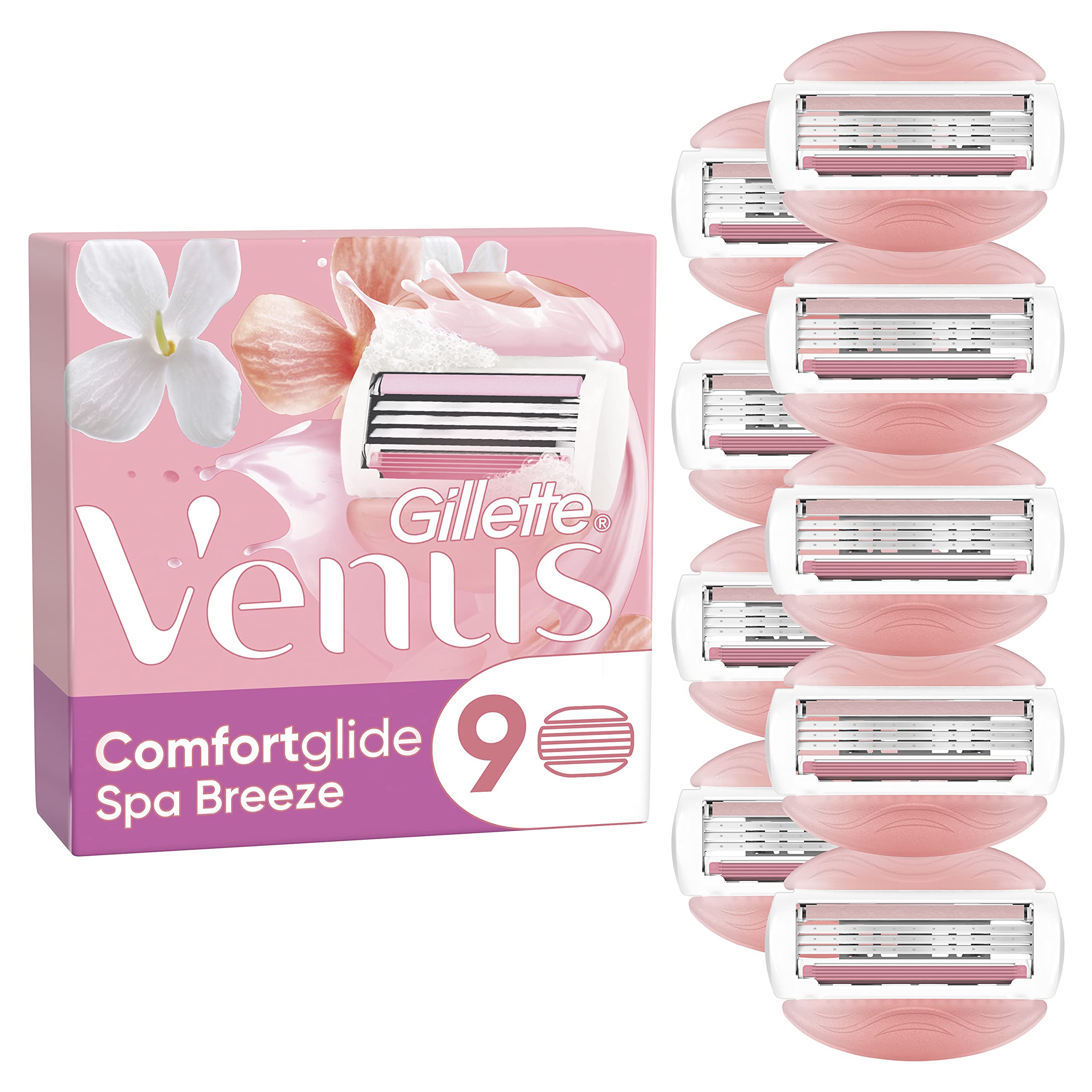 gillette-venus-comfortglide-spa-breeze-rasierklingen-9er-mit-gelkissen image 1