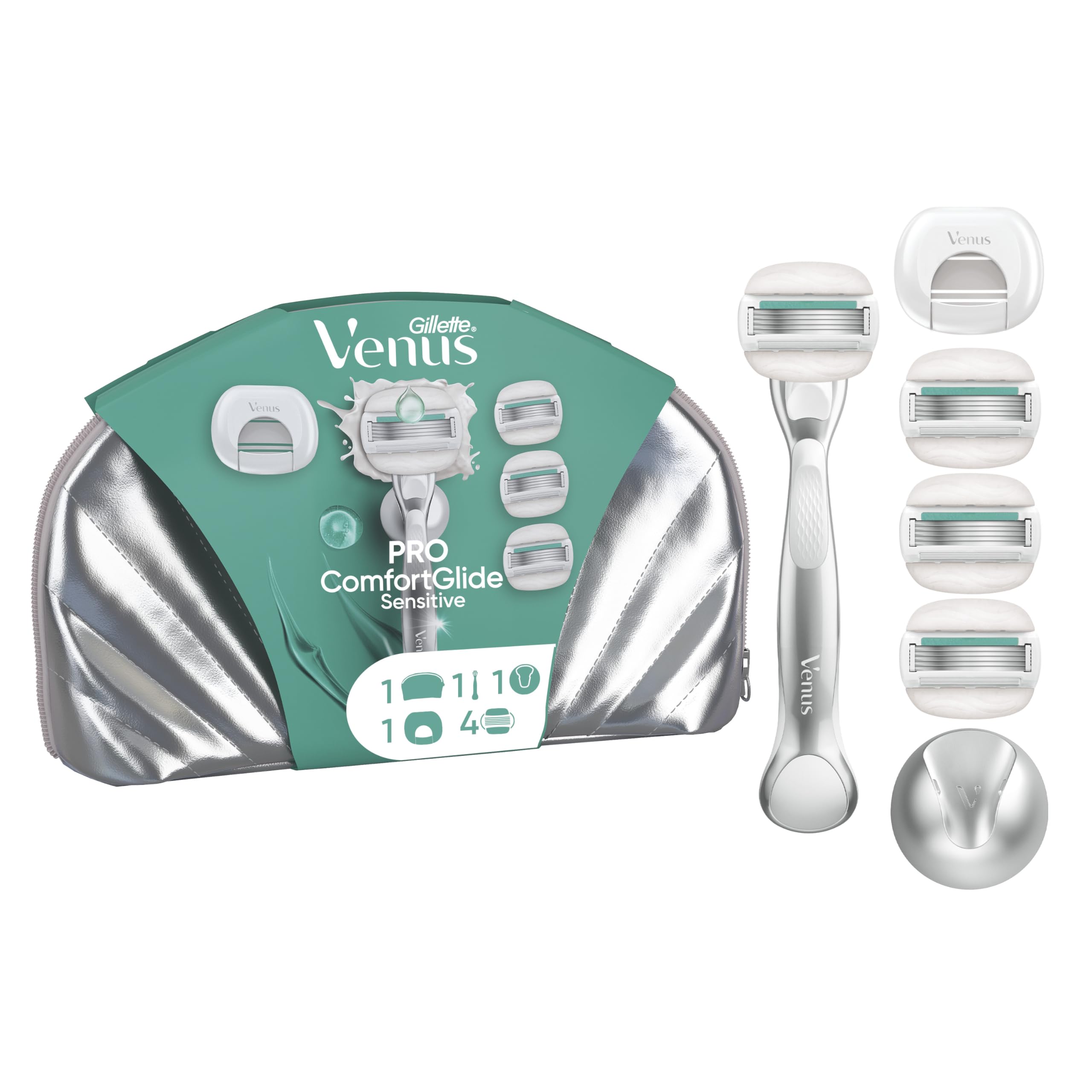 gillette-venus-pro-comfortglide-rasierer-damen-silber-6-klingen image 8
