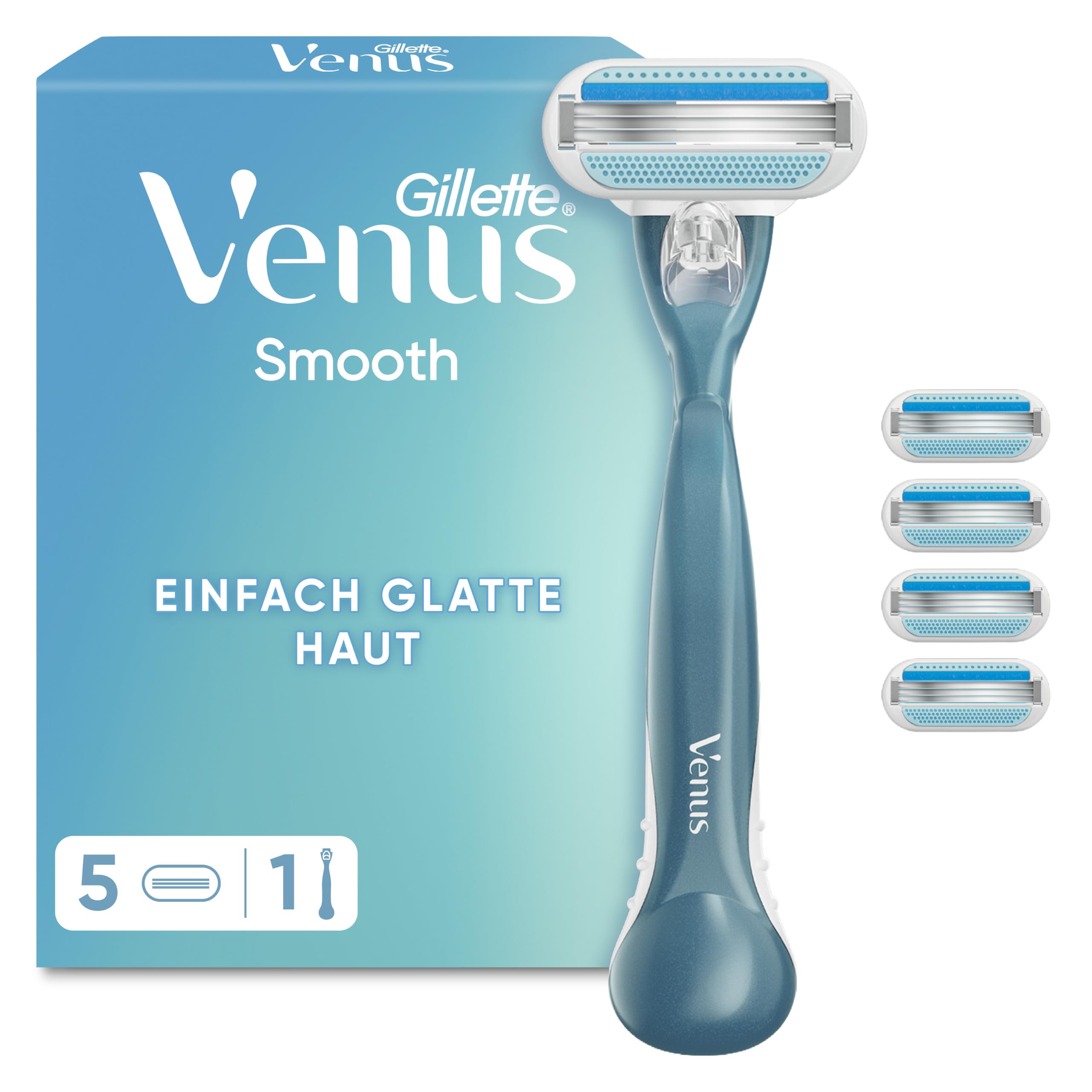 gillette-venus-smooth-rasierer-damen-blau-3-klingen-empfindlich image 1