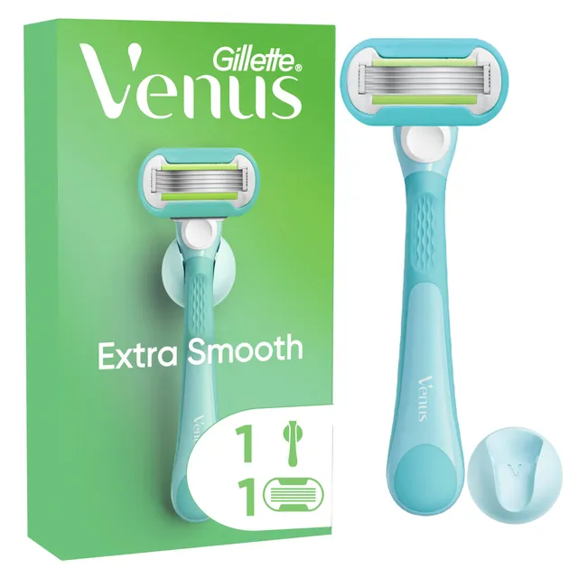 gillette-venus-extra-smooth-damenrasierer-1-klinge-duschhalter image 1