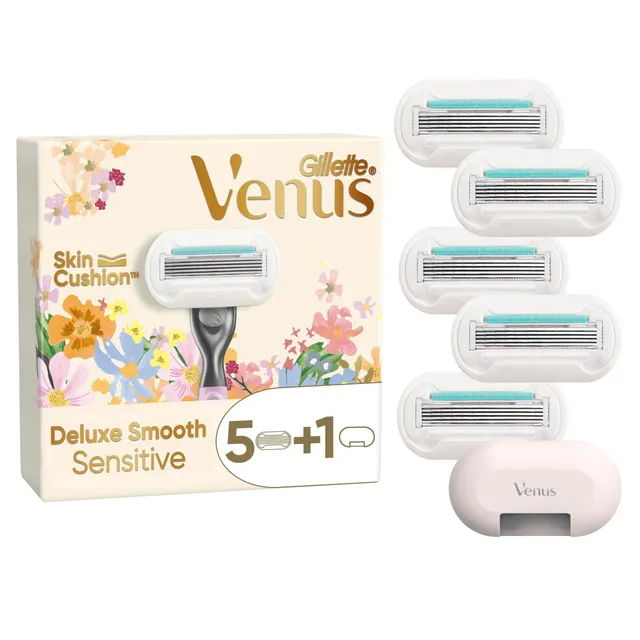 gillette-venus-deluxe-smooth-sensitive-ersatzklingen-5er-blumen image 1
