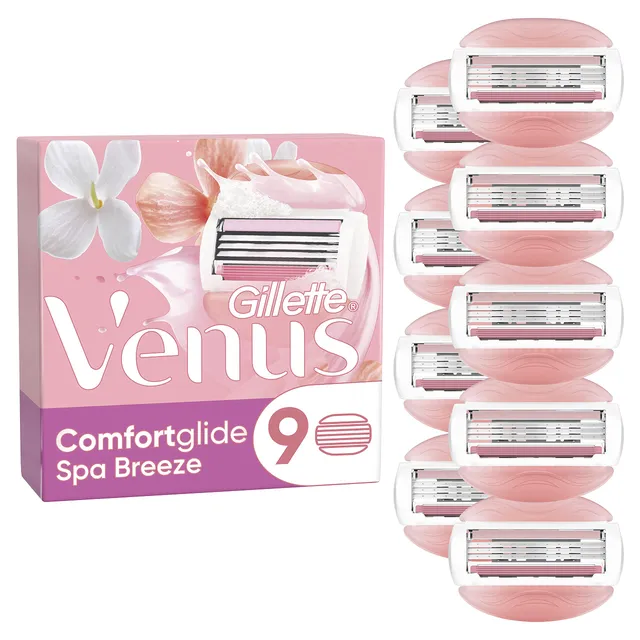 gillette-venus-comfortglide-spa-breeze-rasierklingen-9er-mit-gelkissen image 1