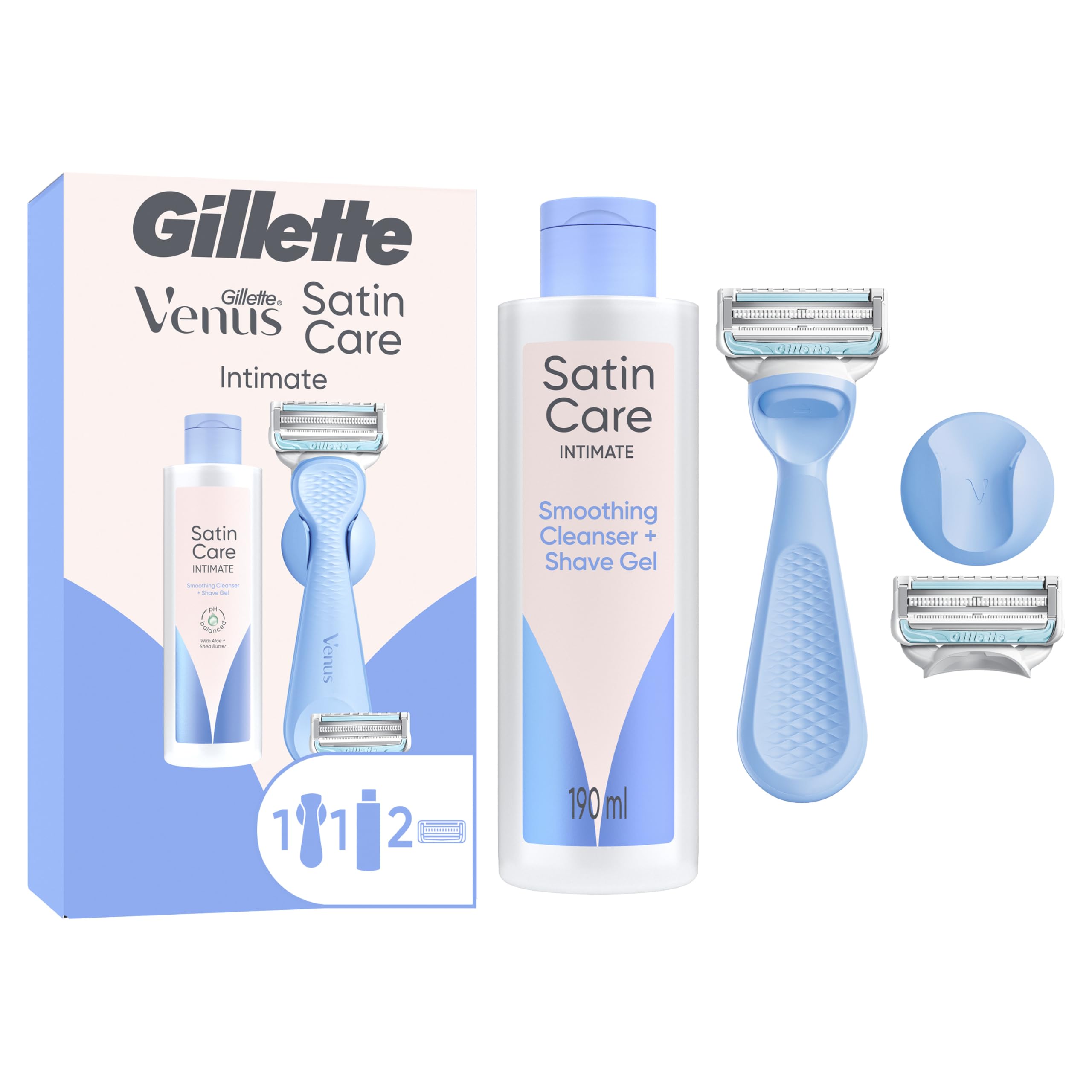 gillette-venus-intimrasur-set-rasierer-gel-190-ml image 1