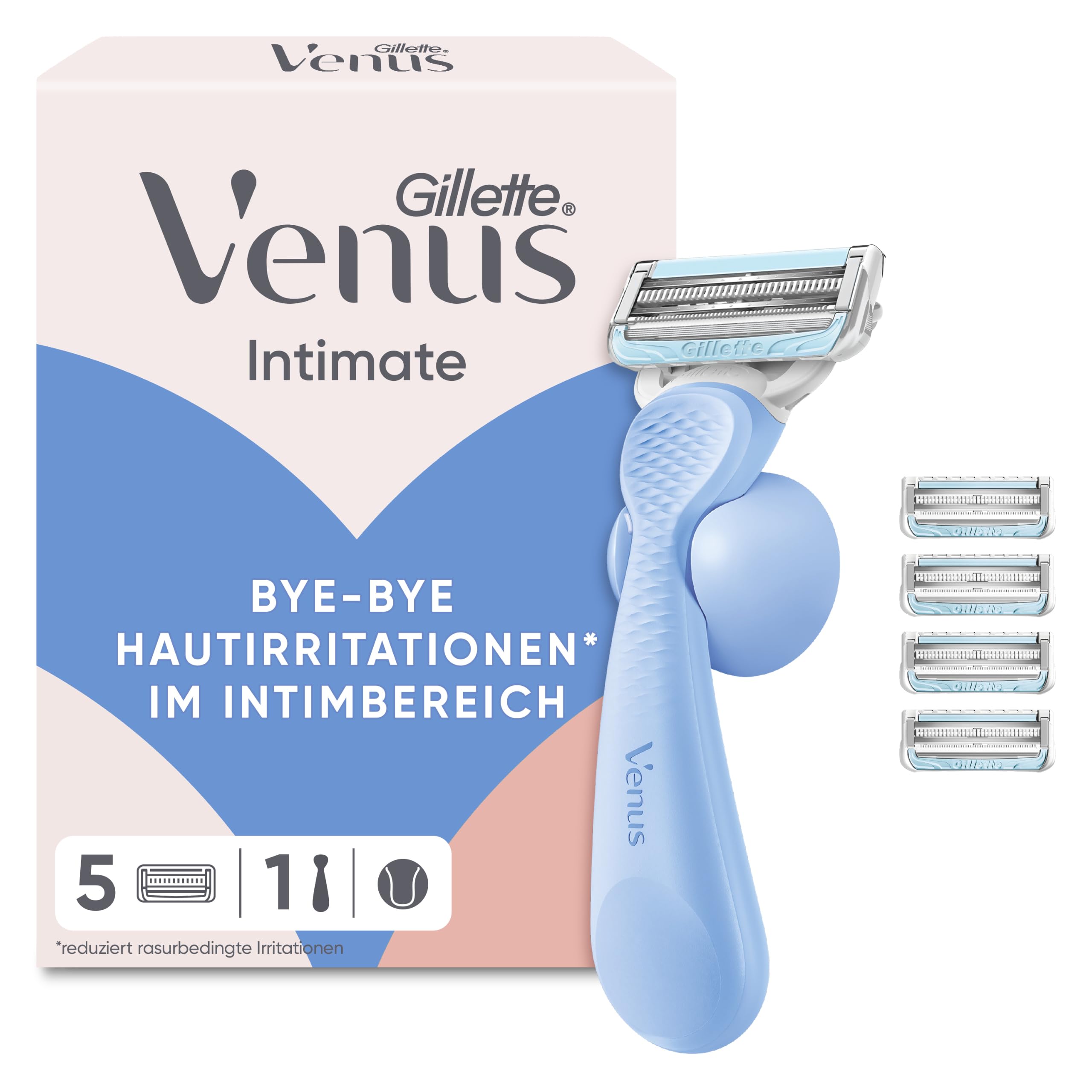 gillette-venus-intimate-damenrasierer-hellblau-1-5-klingen image 1