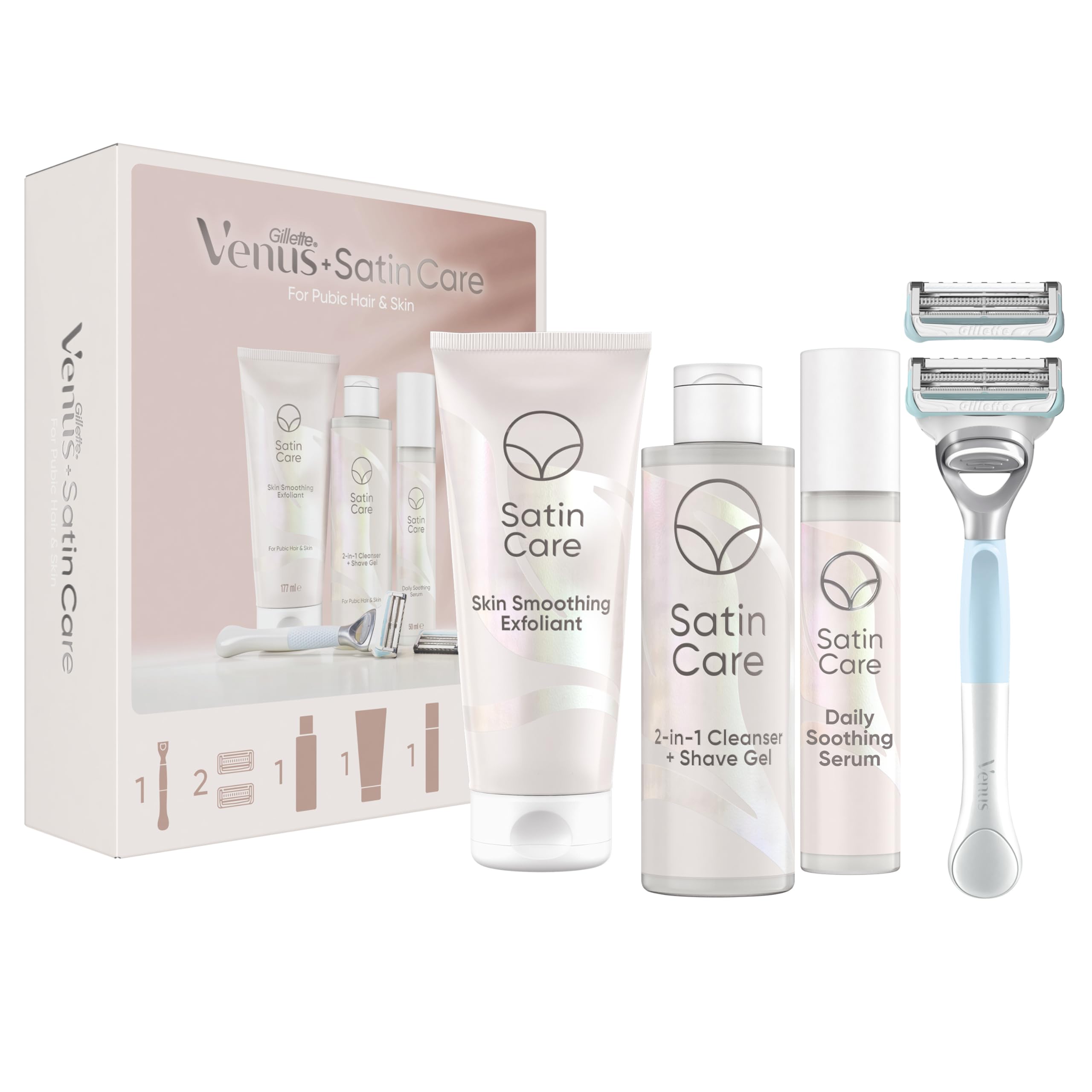 gillette-venus-intimrasur-set-rasierer-gel-peeling-serum image 1