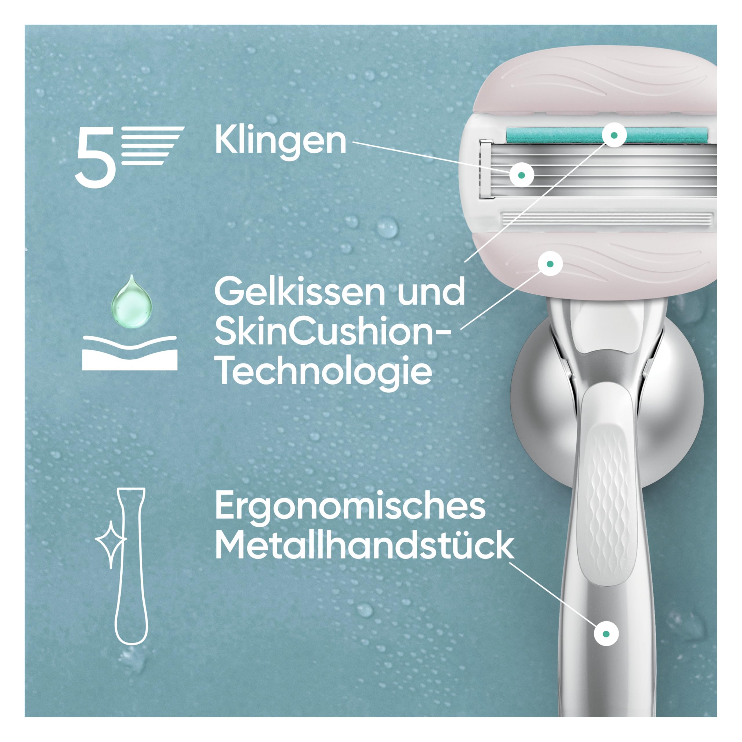 gillette-venus-pro-comfortglide-rasierer-damen-silber-6-klingen image 3