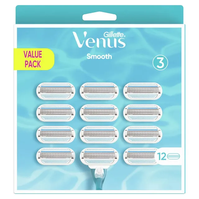 gillette-venus-smooth-rasierklingen-12er-3-klingen-komfort image 1