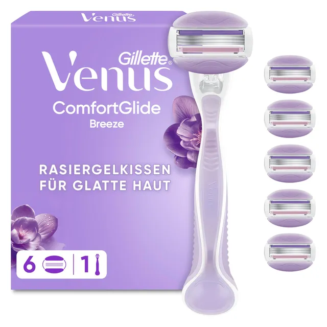 gillette-venus-comfortglide-breeze-rasierer-lila-6-klingen-freesie image 1