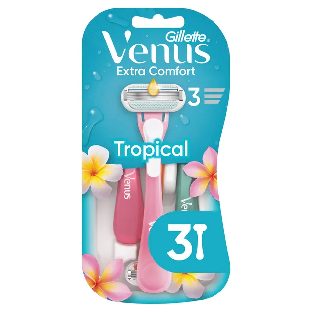 gillette-venus-tropical-einwegrasierer-3er-mit-aloe-und-duftgriff image 1